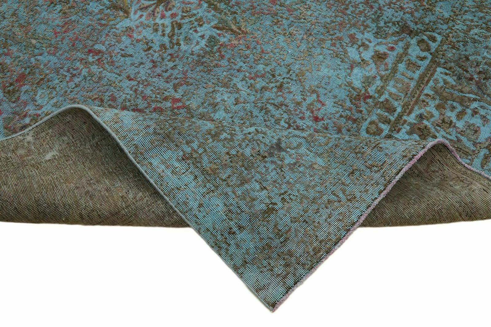 Handmade Blue 380 X 294 Cm Over Dyed Large Area Rug photo 3737.0