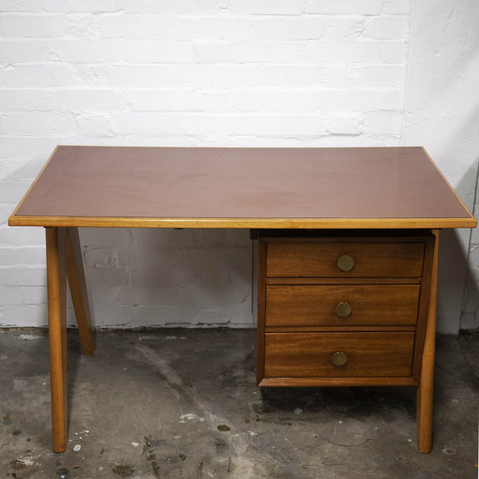 Mid Century Teak Desk With Formica Top, 1960s photo 825.0