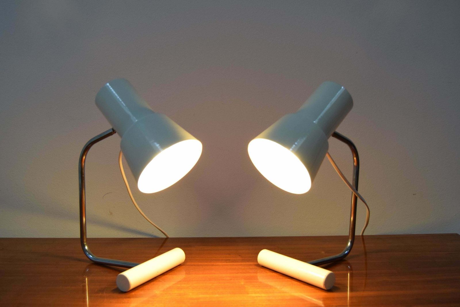 photo buy Pair Of Mid Century Table Lamps By Josef Hurka For Napako,1970's.