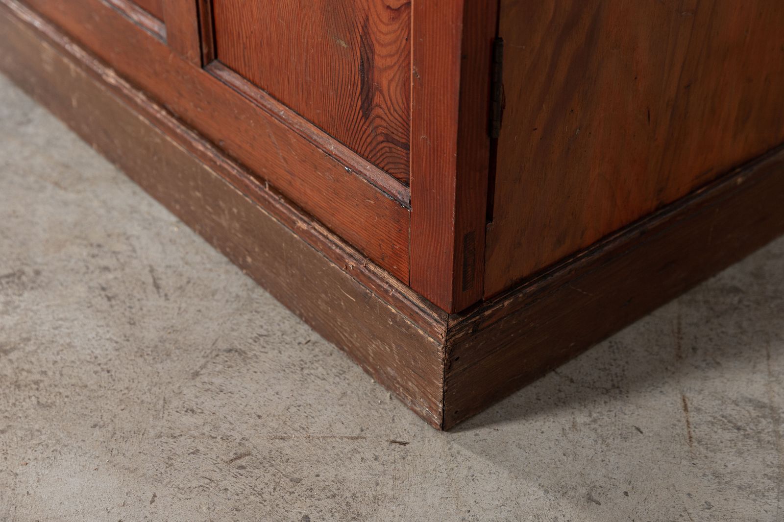 Furniture 19thc English Glazed Pine Bookcase / Vitrine Cabinet photo