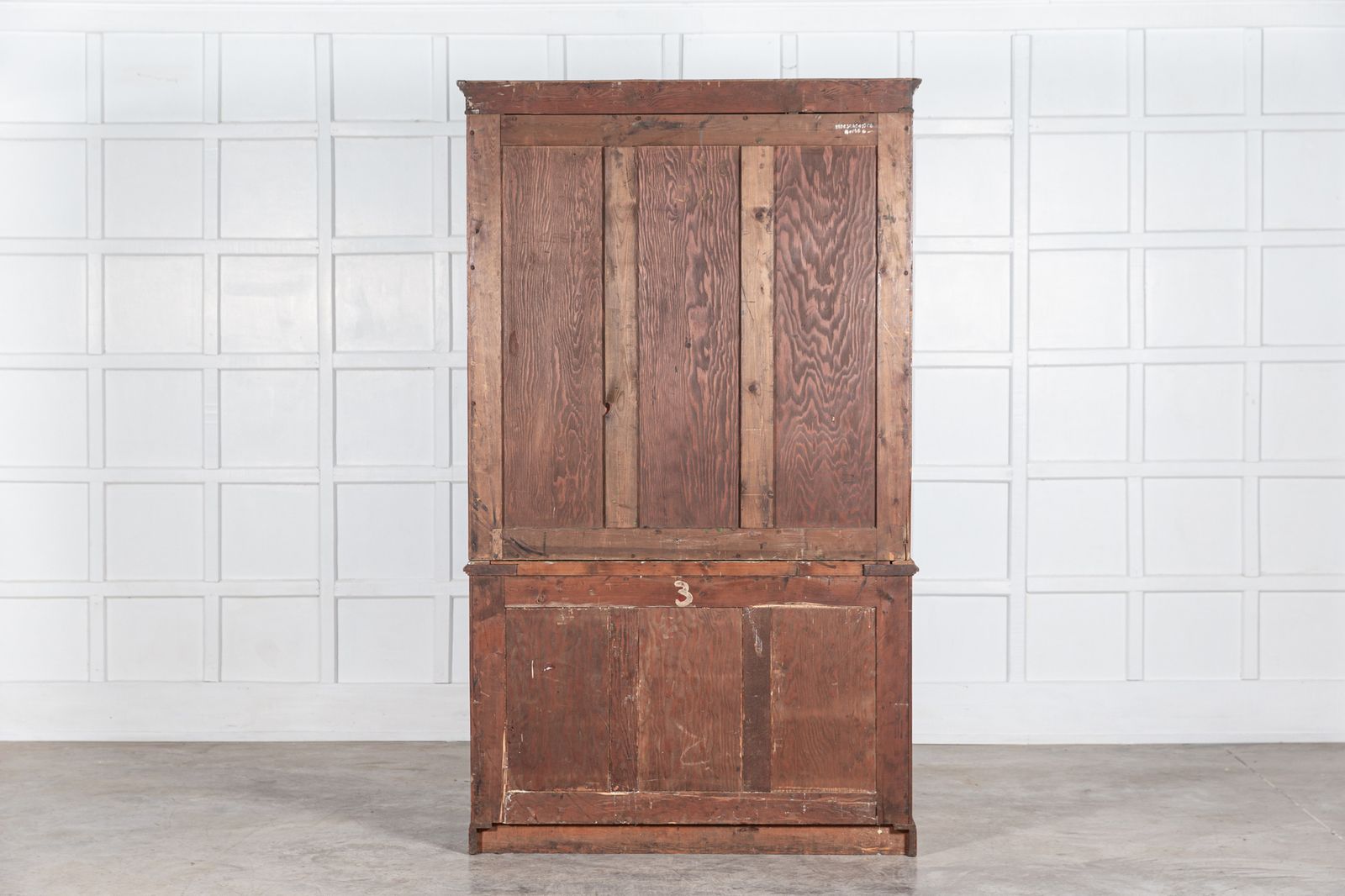 photo vintage 19thc English Glazed Pine Bookcase / Vitrine Cabinet