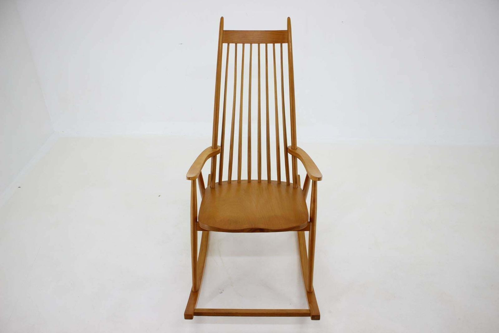 1960s Varjosen Puunjalostus Beech Rocking Chair For Uusikylä,Finland photo Furniture