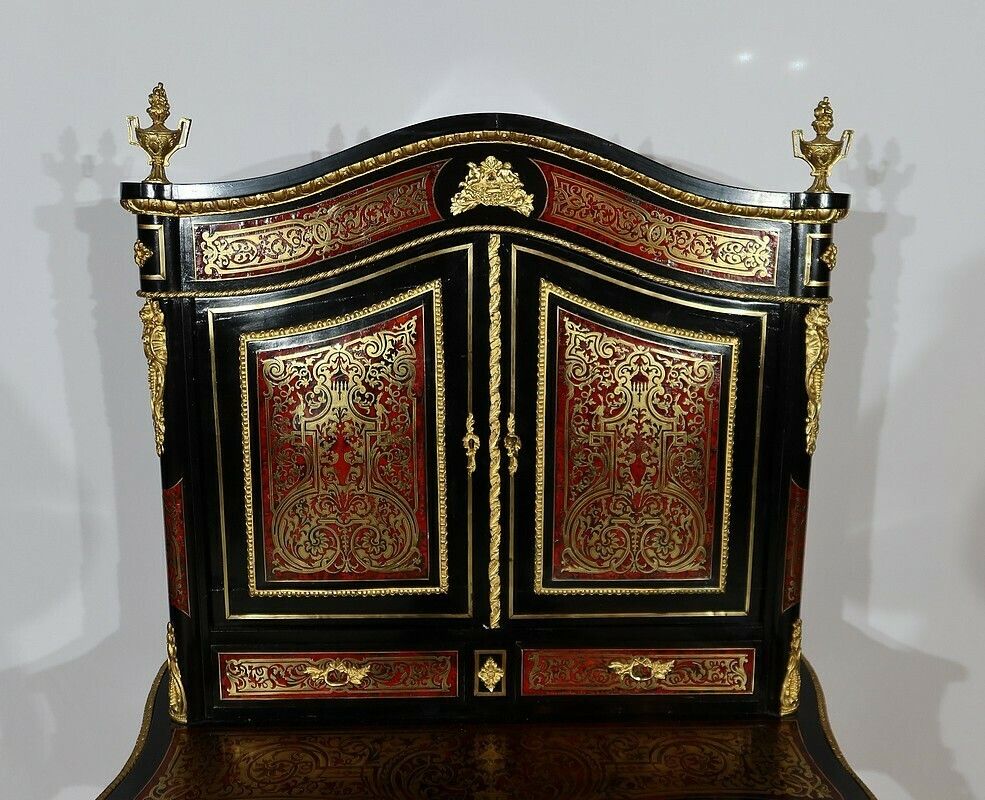 Small Cabinet In Boulle Marquetry, Napoleon III, 19th Century photo 19158.0