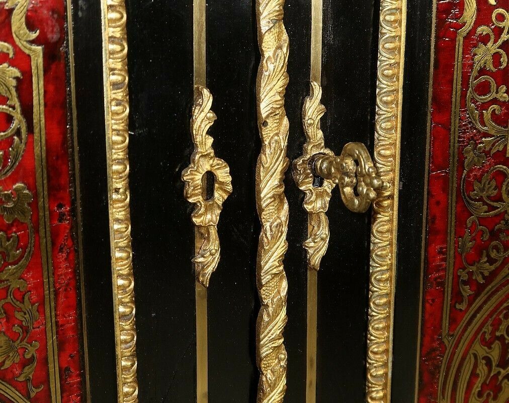 photo furniture Small Cabinet In Boulle Marquetry, Napoleon III, 19th Century