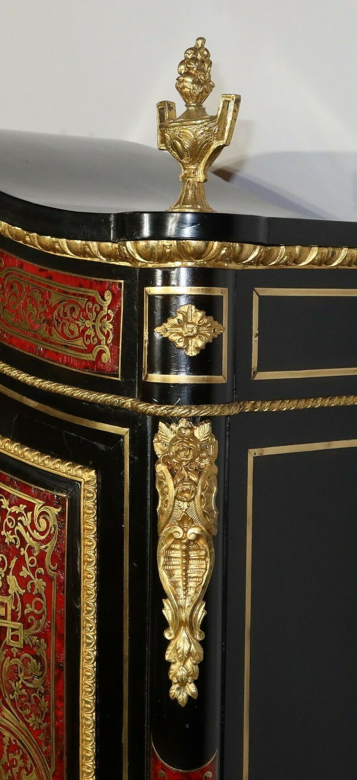Furniture Small Cabinet In Boulle Marquetry, Napoleon III, 19th Century photo