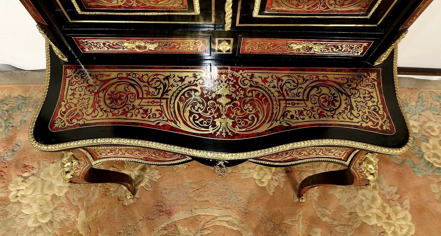 photo vinterior Small Cabinet In Boulle Marquetry, Napoleon III, 19th Century