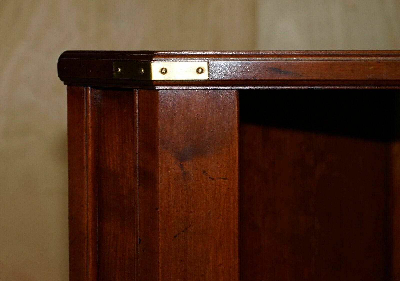 1 Of 2 Harrods London Kennedy Mahogany Bookcase Home Bar Cabinet Faux Books photo 4750.0