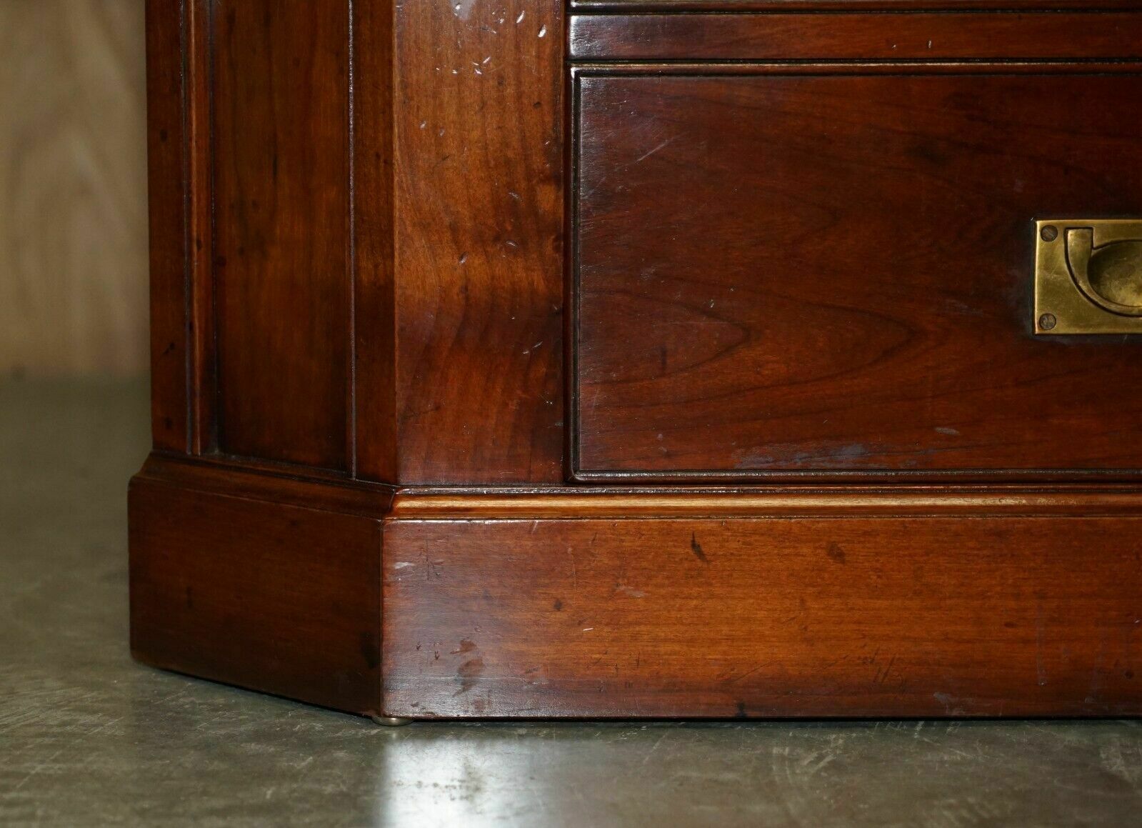 1 Of 2 Harrods London Kennedy Mahogany Bookcase Home Bar Cabinet Faux Books photo vinterior