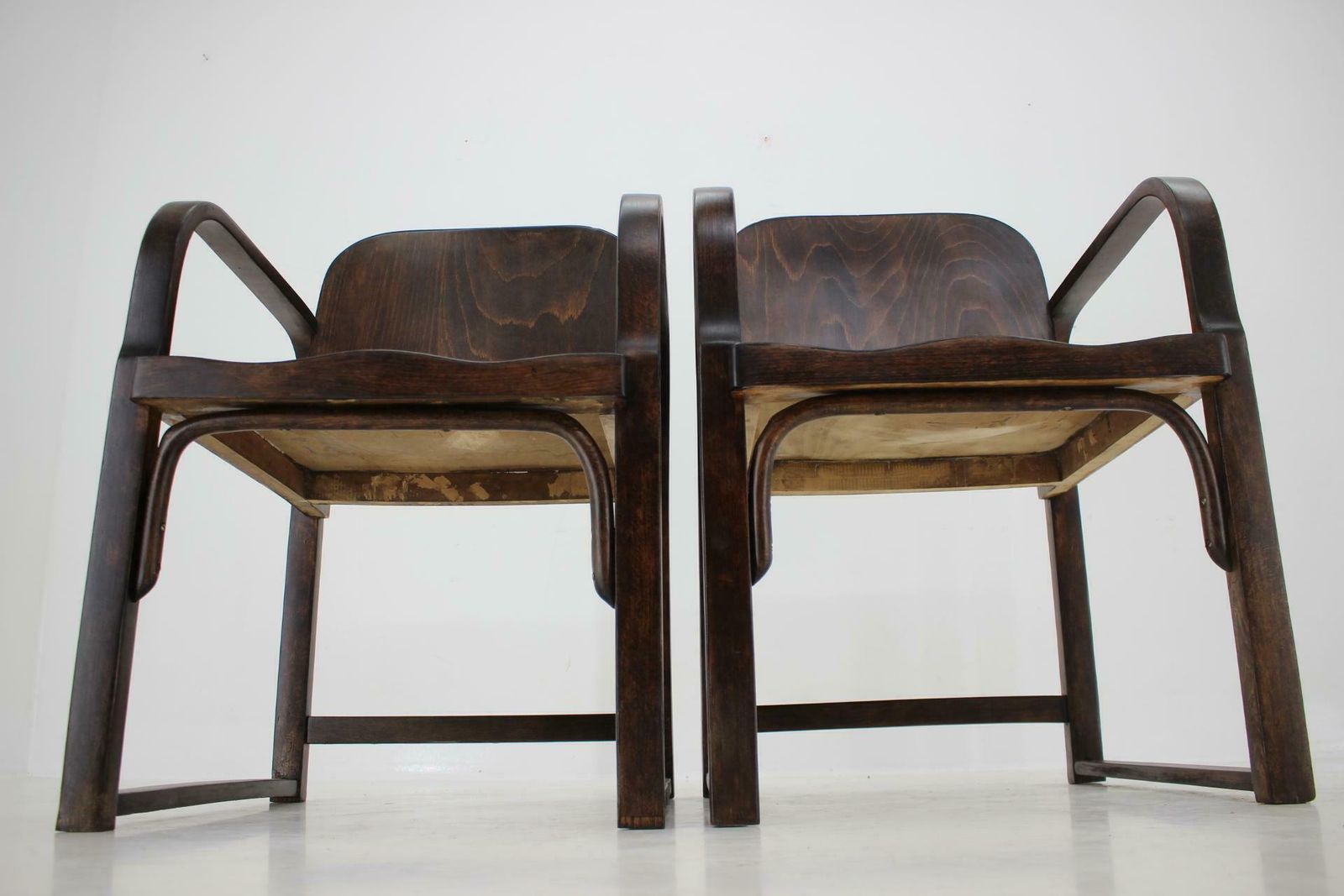 photo for sale 1930s Pair Of Thonet Bentwood Armchairs A745 By Tatra,Czechoslovakia