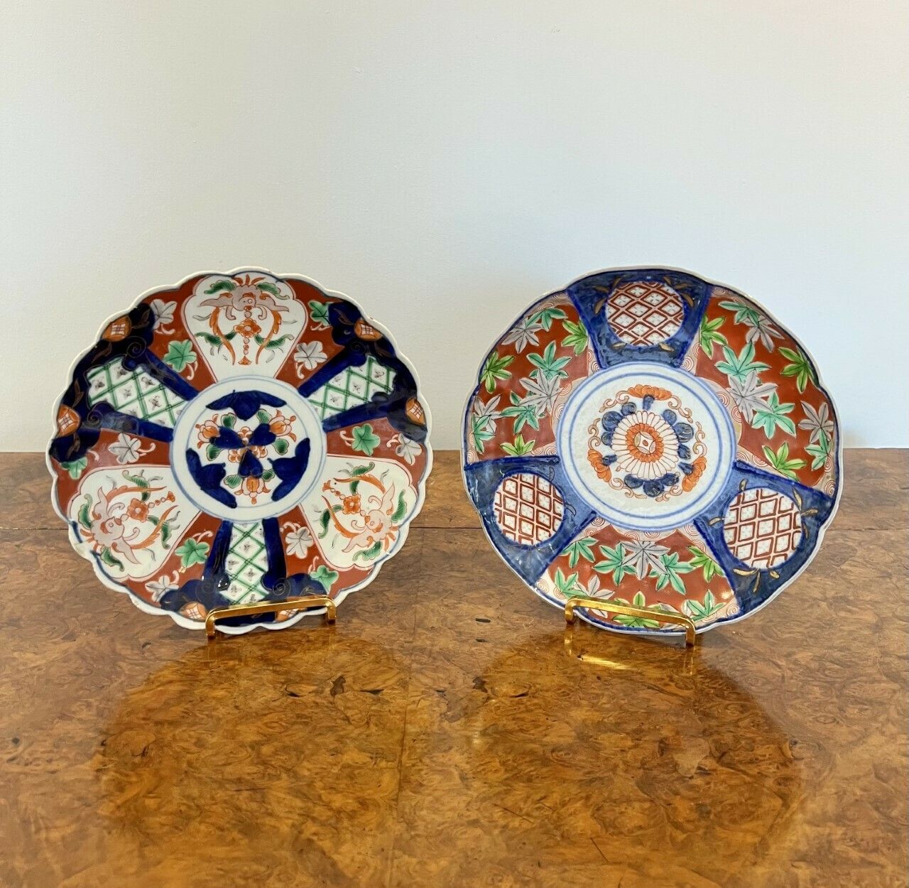 Lovely Collection Of Six Antique Japanese Imari Plates photo furniture