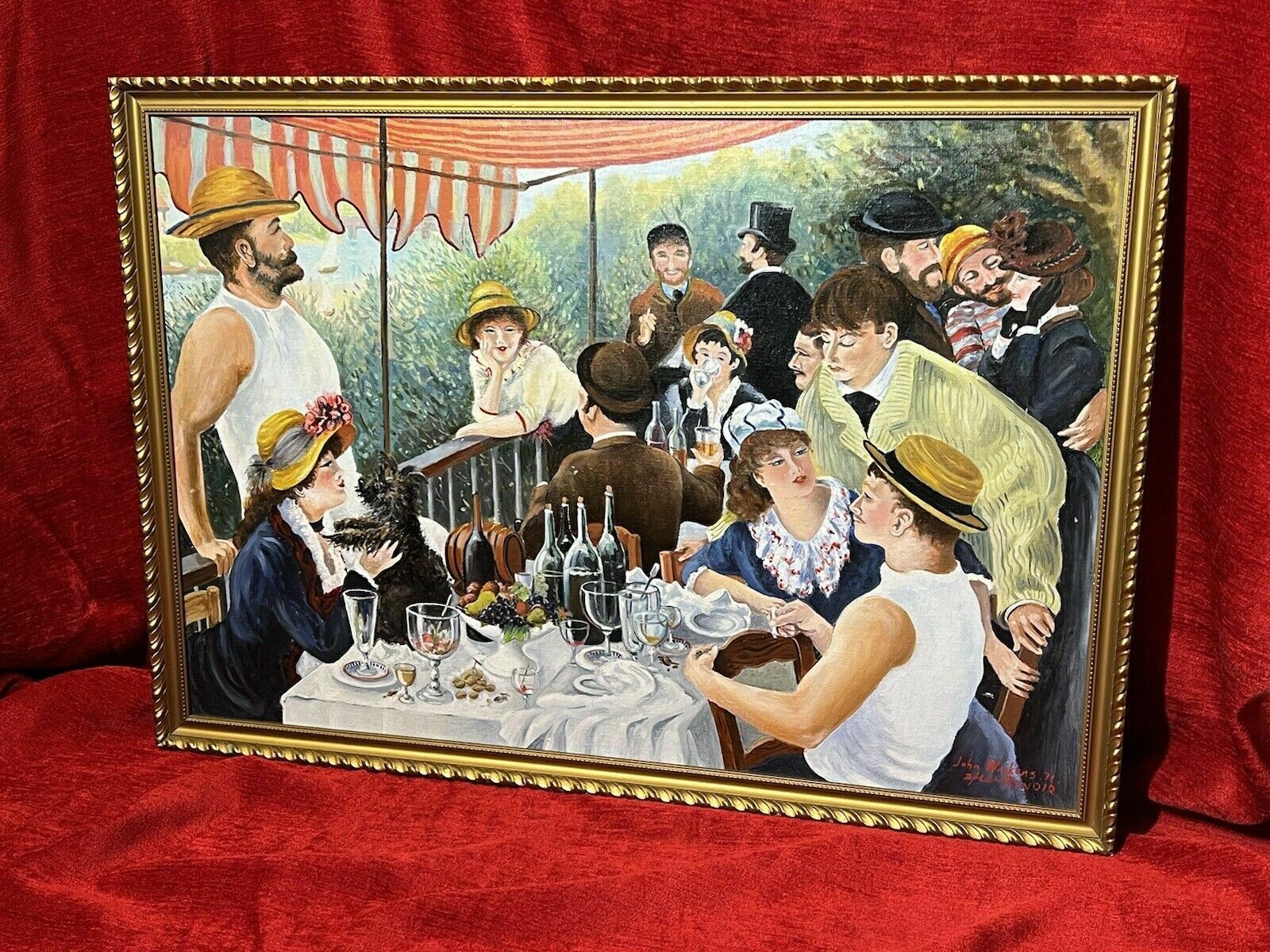 Fine Art Painting 'Luncheon Of The Boating Party' After Renoir By John Wickens photo buy