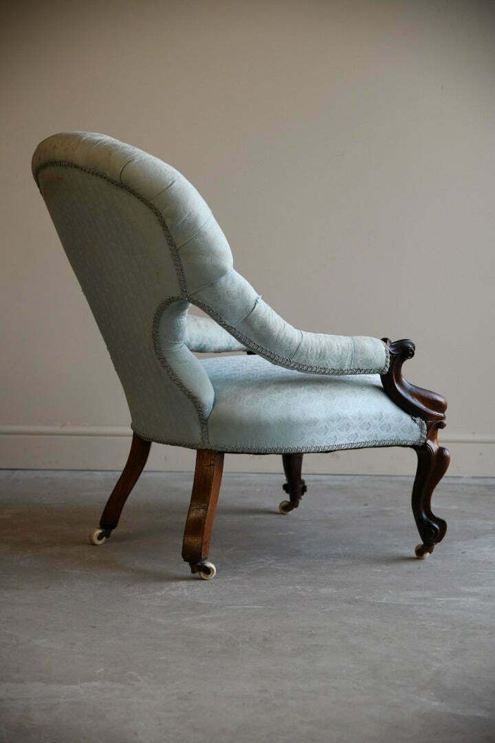 Furniture Victorian Rosewood Armchair, 1800s photo