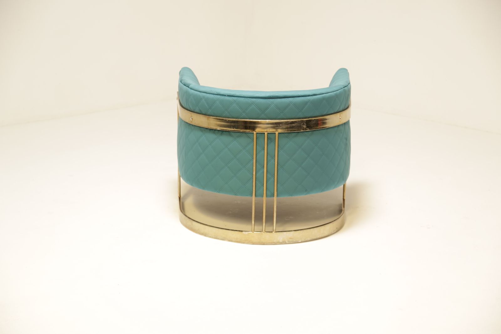 photo buy Mid Century Brass Plated Tub Chair