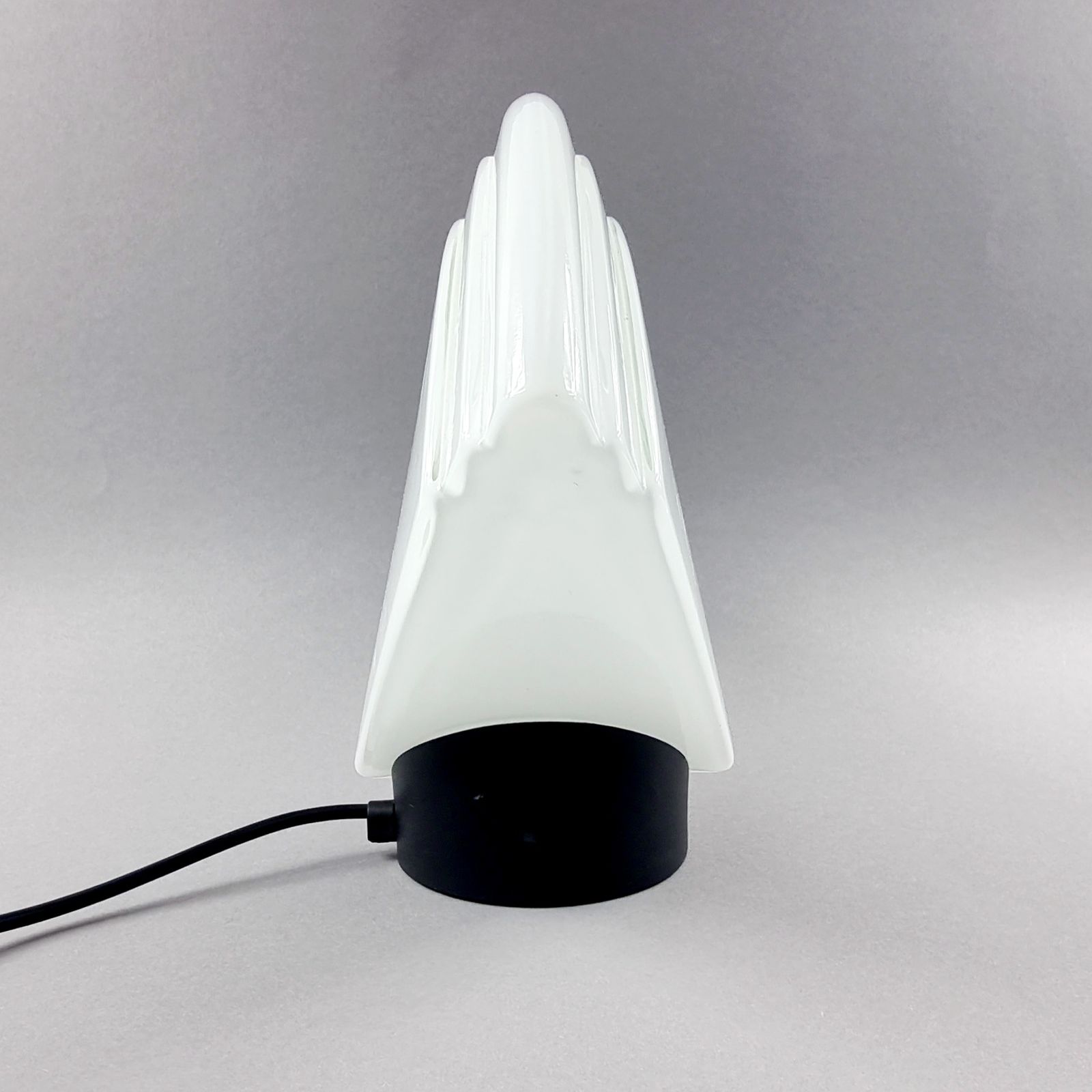 Large Murano Opaline Glass Table Lamp From Av Mazzega, Italy, 1970s photo vinterior