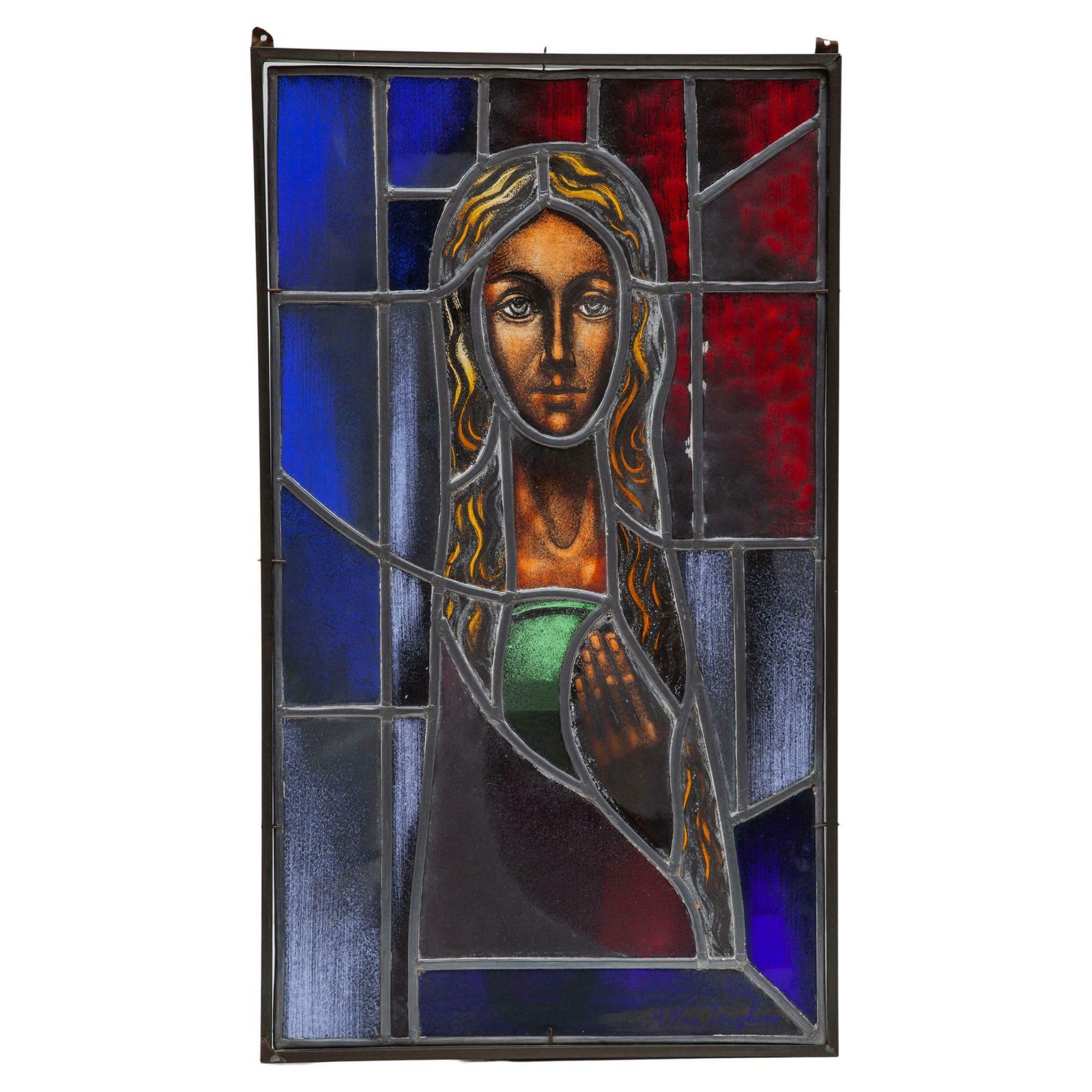 Art Deco Stained Glass, Belgium Artist, 1930s