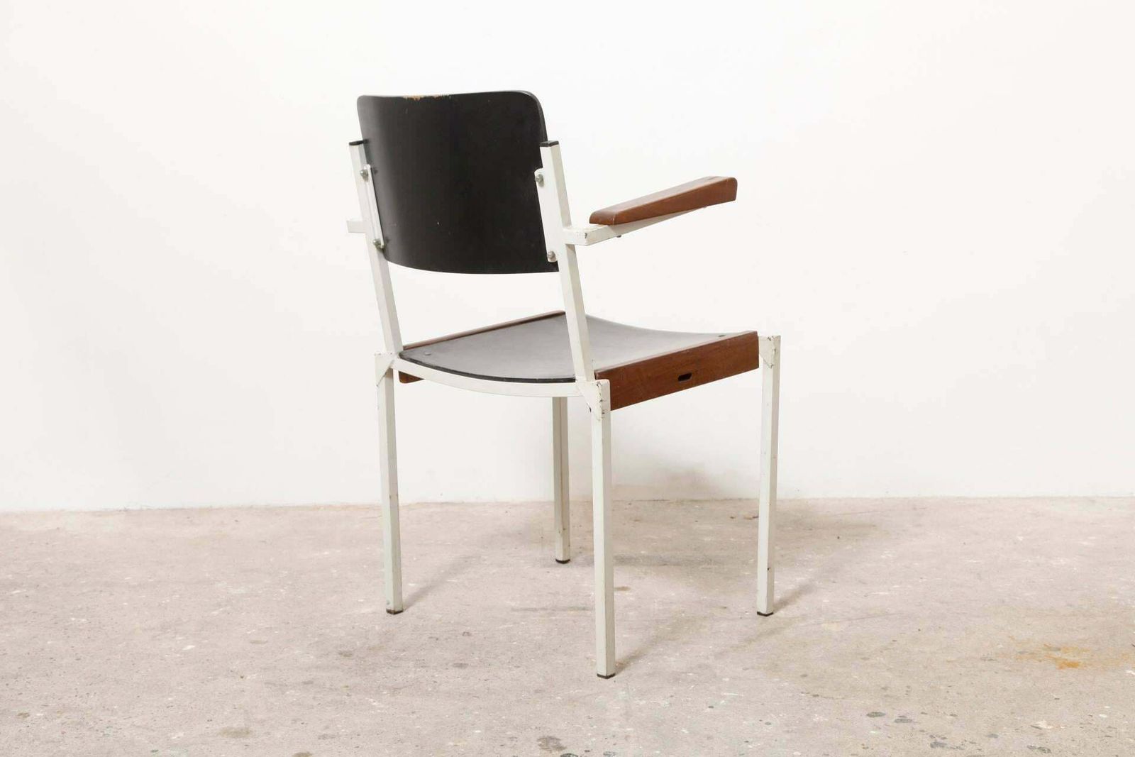Set Of Six Industrial Stacking Armchairs By W. Gispen For Riemersma 1950s photo Furniture