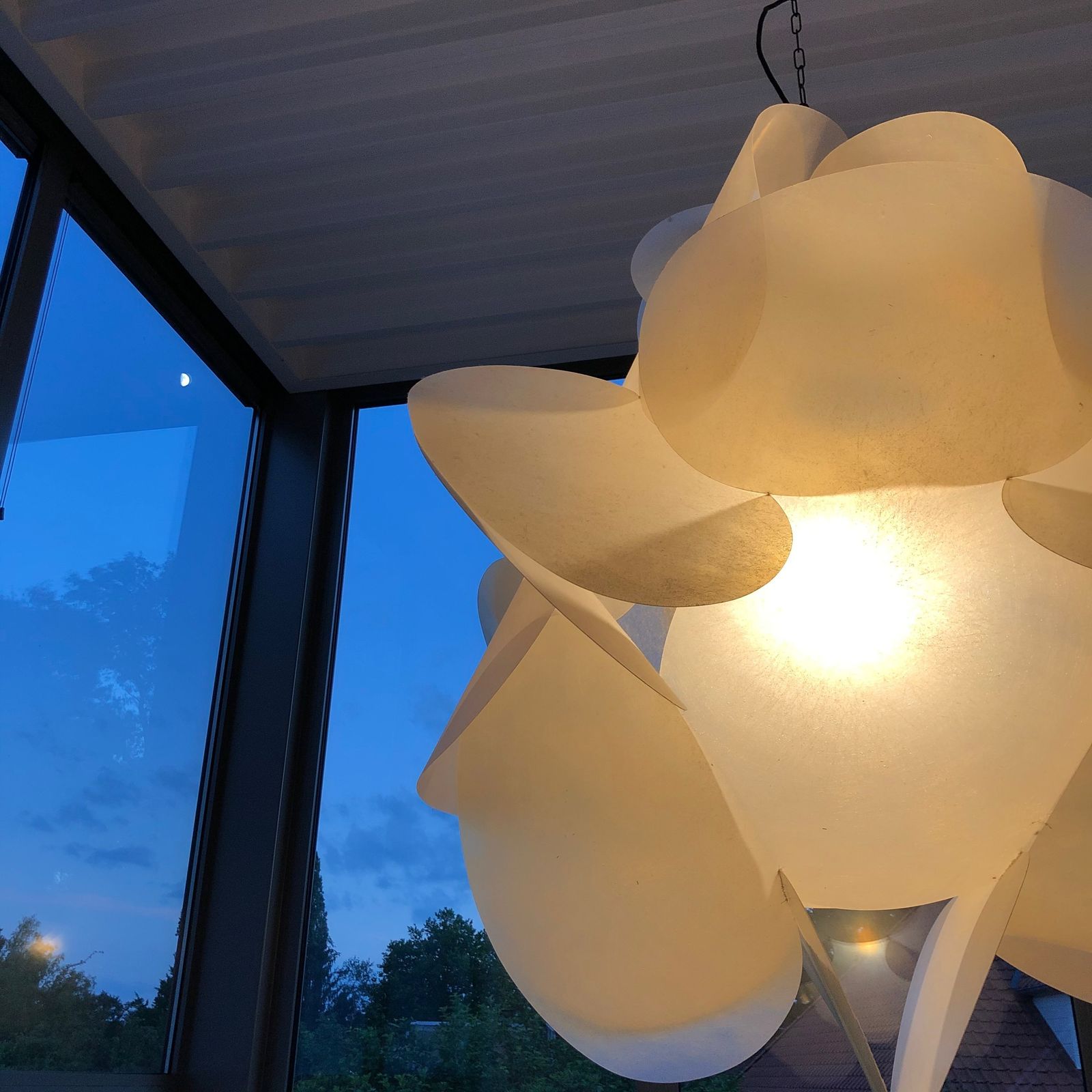 Xxl Enrico Botta Fiberglass Ceiling Lamp For Sundown, 1968 photo buy