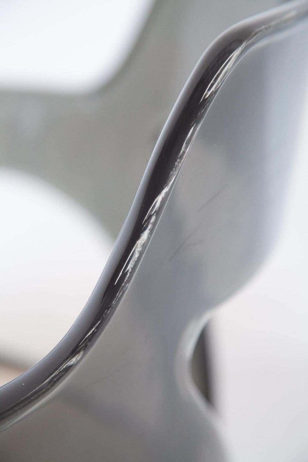 Spage Age Smoked Plexi Glass Swivel Desk Chair, 1960s photo vintage