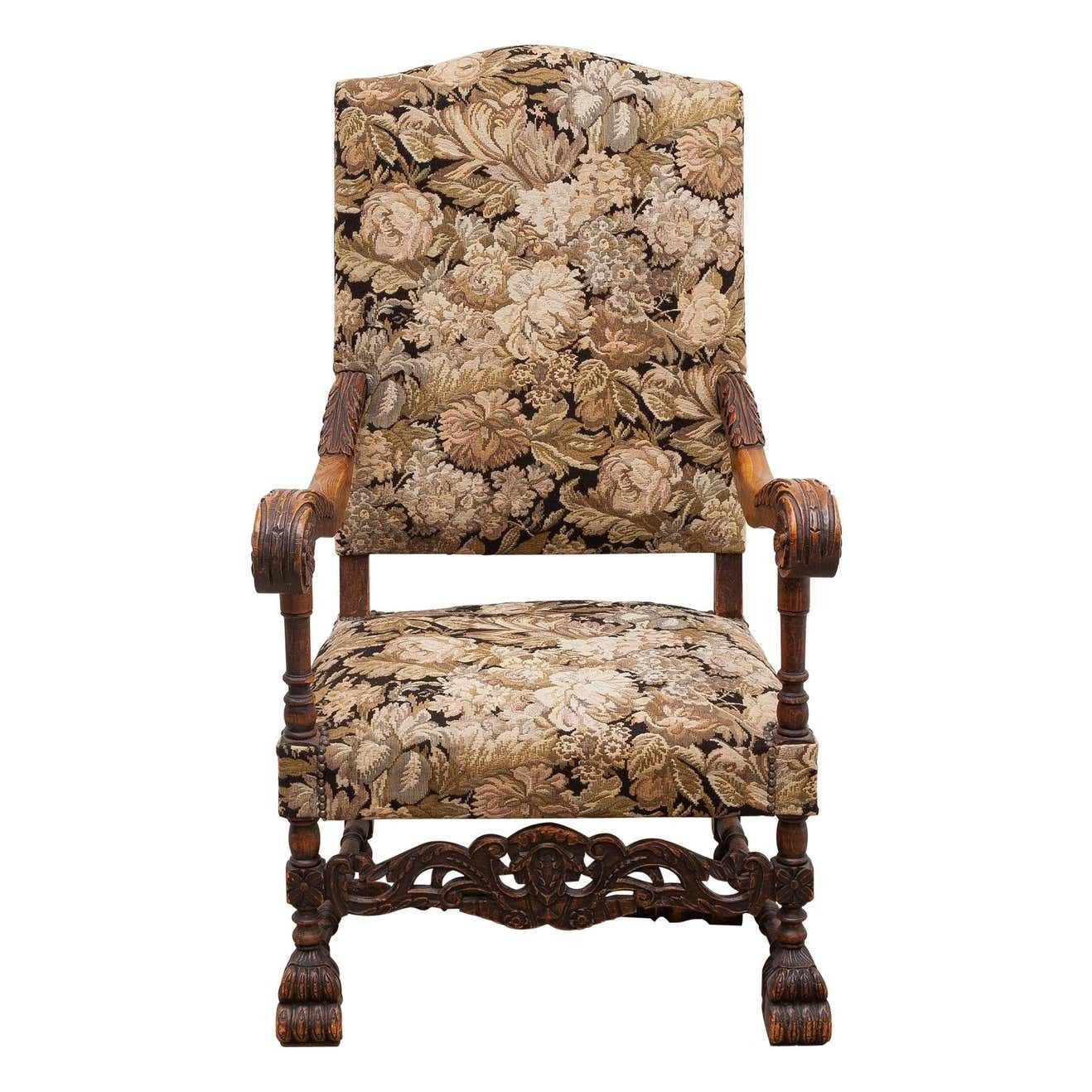 Antique High Back Parlour Chair, France