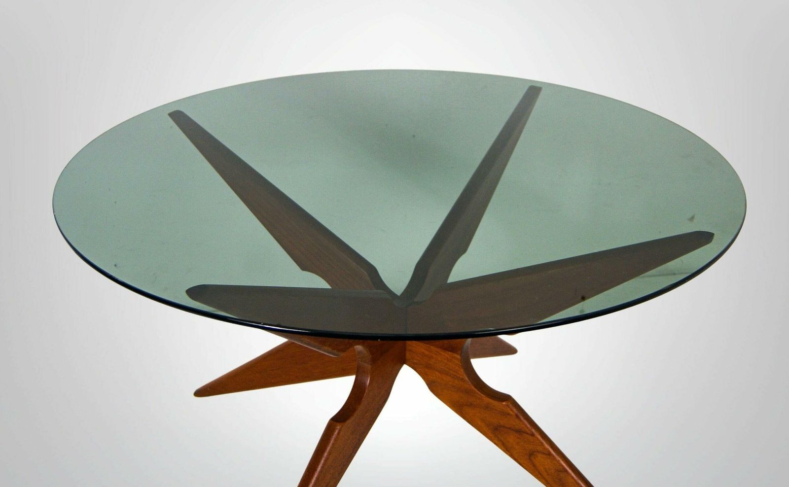 Mid Century Modern Sika Mobler Denmark Teak And Smoked Glass Coffee Table 1960s Labeled photo vinterior