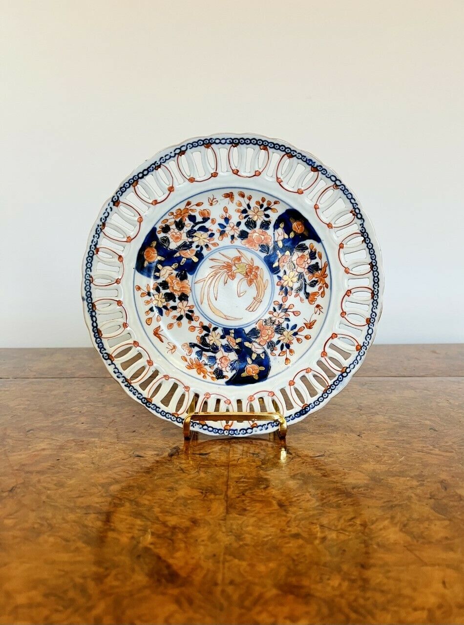 Unusual Quality Antique Japanese Ribbon Plate