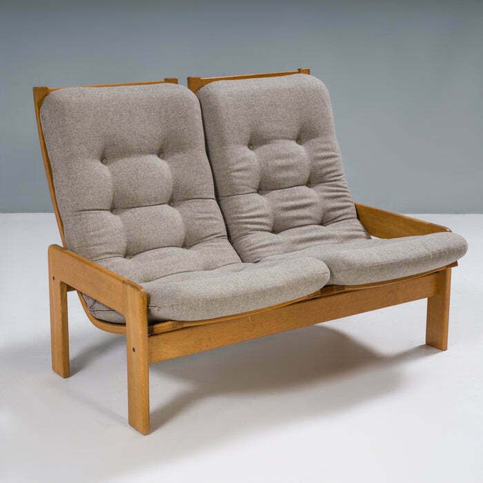 1280.0 Yngve Ekström For Swedese Set Of Two Sofas And Footstool Set, 1960s photo