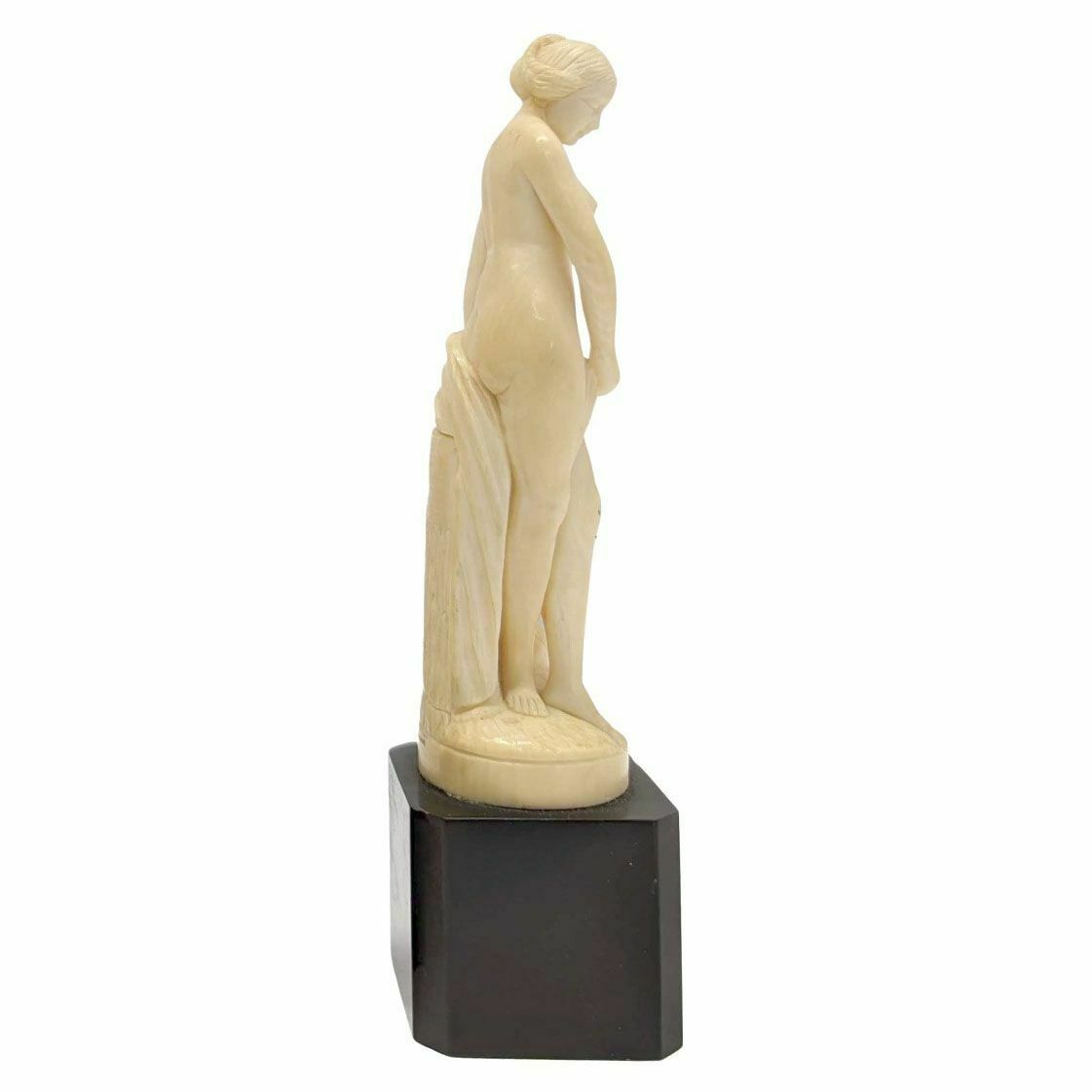 Statuette Of A Draped Young Woman Carved In Ivory From Dieppe, 19th Century photo for sale