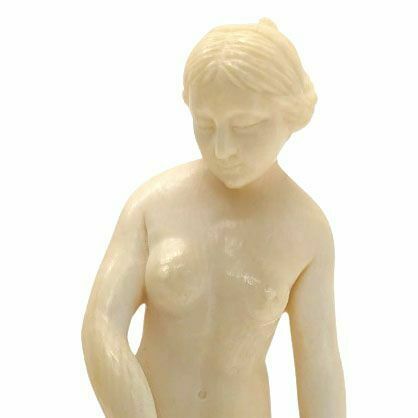 Statuette Of A Draped Young Woman Carved In Ivory From Dieppe, 19th Century photo 1222.0
