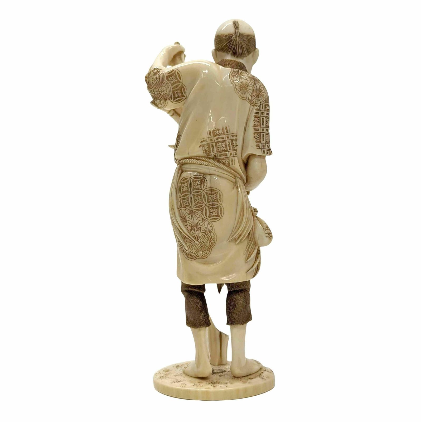 Okimomo In Ivory, Xixth Century The Mother The Son And The Hens photo Art