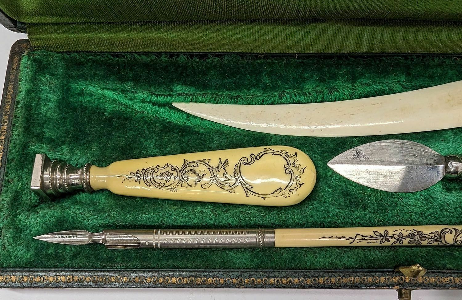 1930s Art Deco Writing Set With Pen Holder And Letter Opener photo buy
