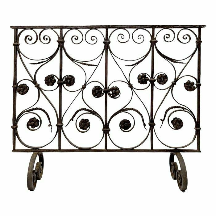 18th Century Wrought Iron Fireplace Screen