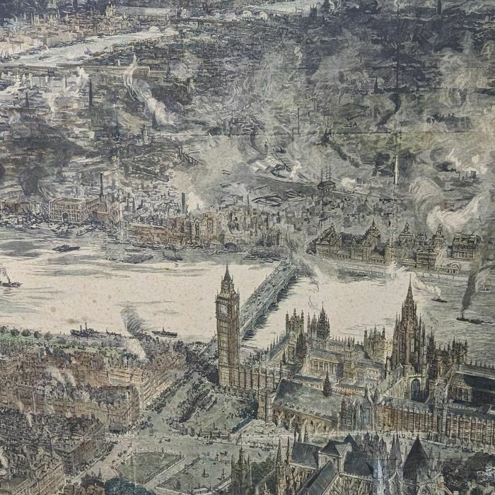 Bird's Eye View Of Westminster Engraving By Wl Wyllie And W Brewer photo vinterior