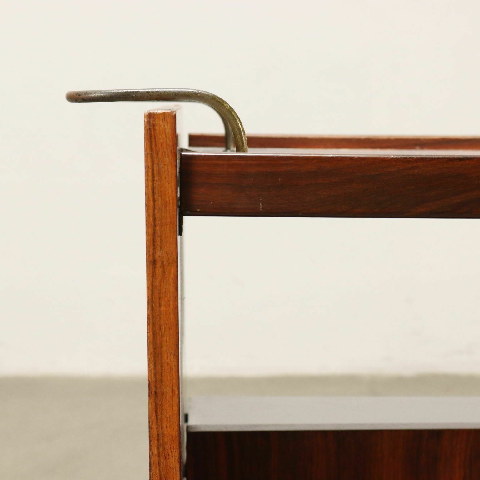 Service Trolley Exotic Wood Italy 1960s photo Furniture