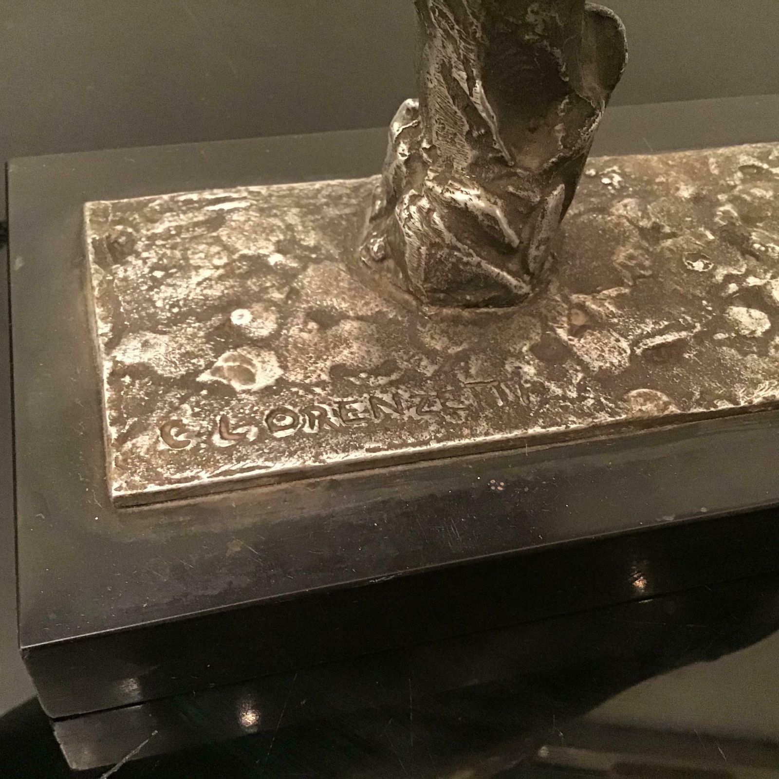 photo vinterior Carlo Lorenzetti Bookends Marbre Pewter Silver Metal 1930 Italy