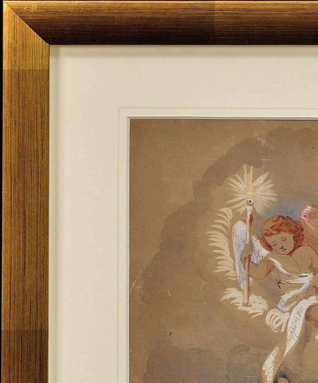 By Queen Victoria’s Daughter, H.R.H. Princess Alice Maud Mary 1843 To 1878. Framed Original Watercolour Painting Dated 1860. The British Royal Family. photo vinterior