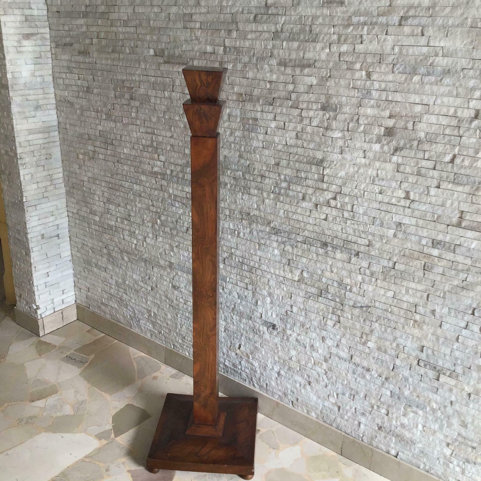 Column Wood Walnut 1930 Italy, 1800s photo furniture