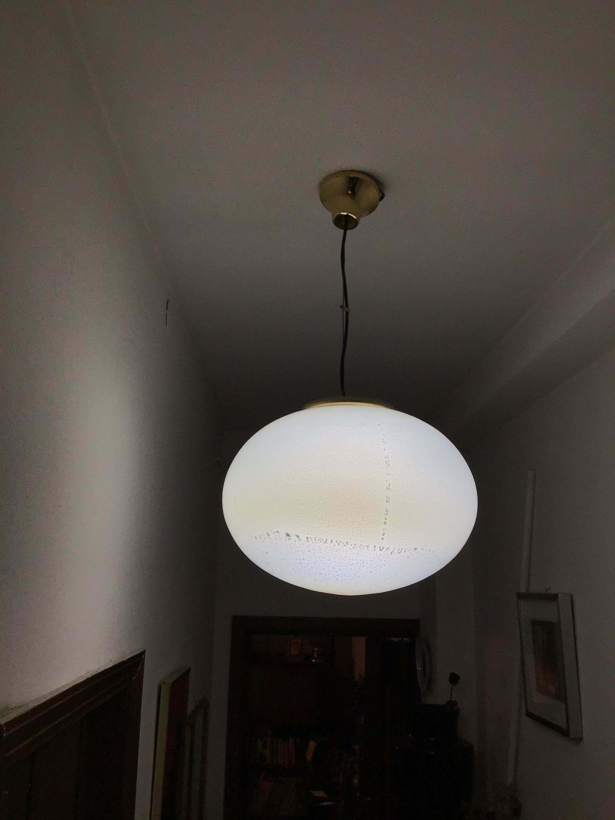 4076.0 Venini Chandelier 1960 Murano Glass Brass Italia photo