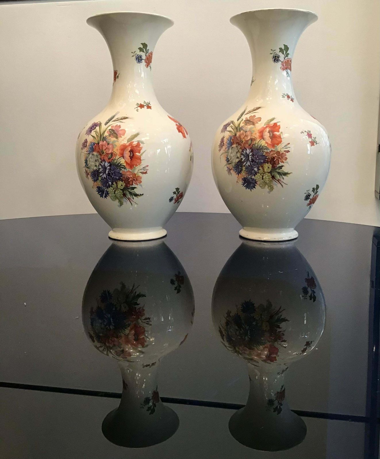 2718.0 Laveno Couple Vases Ceramic 1930 Italy photo