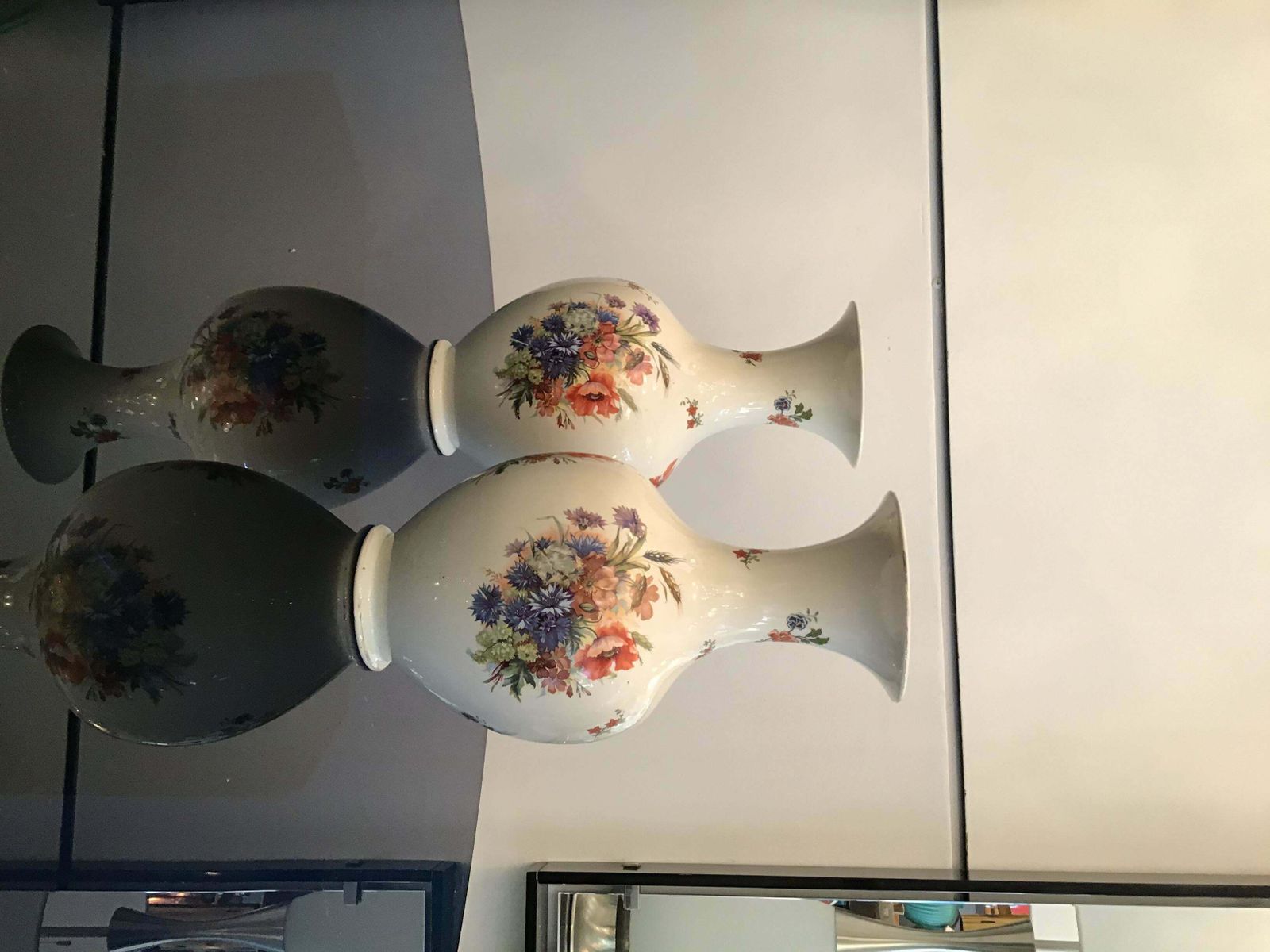 photo vintage Laveno Couple Vases Ceramic 1930 Italy