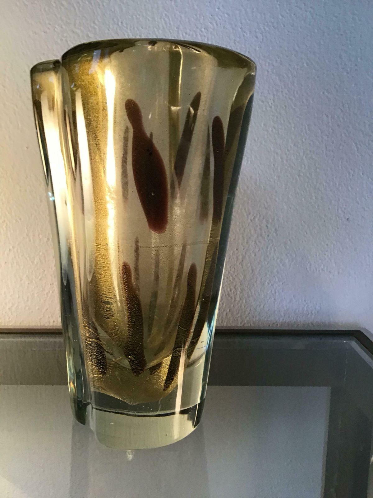 Seguso Vase Murano Glass 1950 Italy photo vinterior