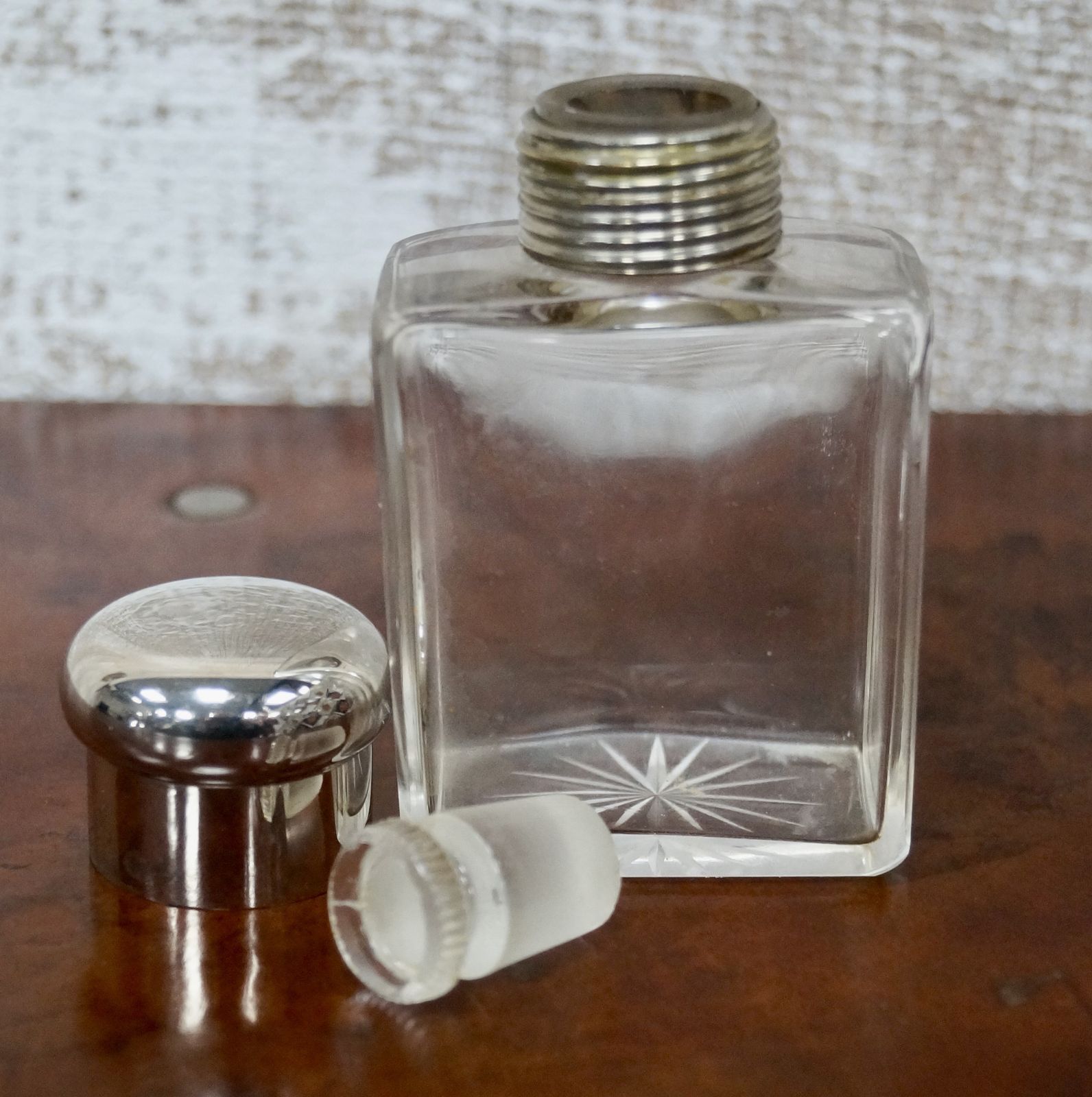 photo for sale Antique Travel Cologne Bottle Case