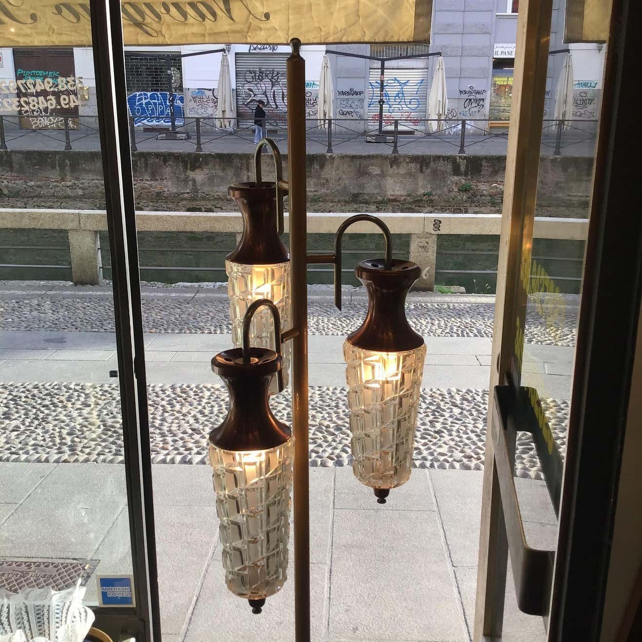 photo vinterior Sciolari Floor Lamp Metal Crome Glass Metal 1955 Italy