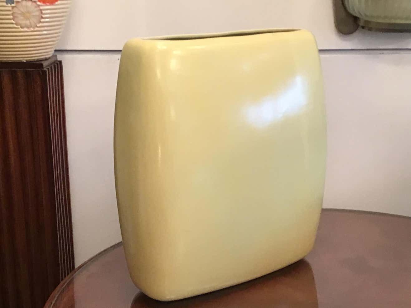 Laveno Guido Andlovitz 1935 Large Vase/Umbrella Stand Yellow Ceramic, Italy photo vintage