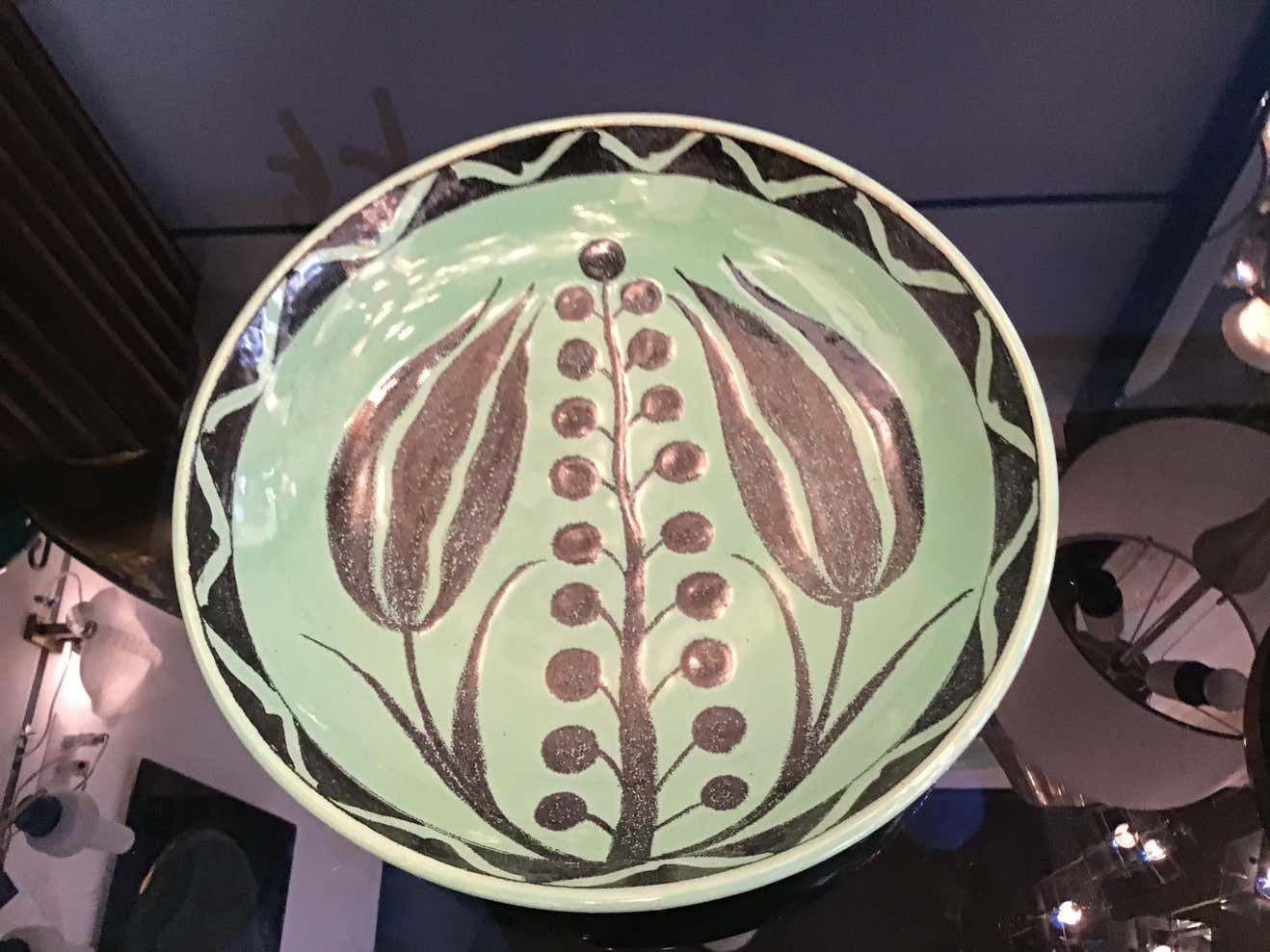 Zaccagnini Wall Plate/Centrepiece Ceramic, 1950, Italy photo vintage