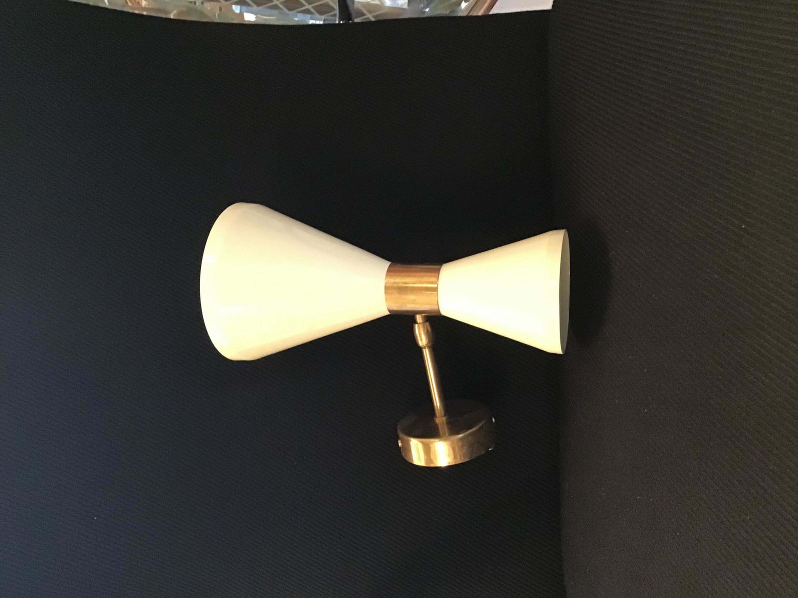 Stilnovo Stile Couple Sconces Adjustable Brass Metal 1960 Italy photo vinterior
