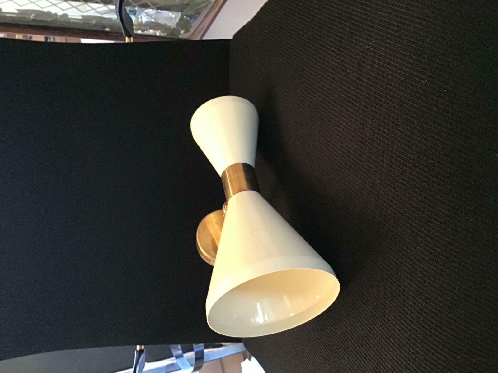 Lighting Stilnovo Stile Couple Sconces Adjustable Brass Metal 1960 Italy photo