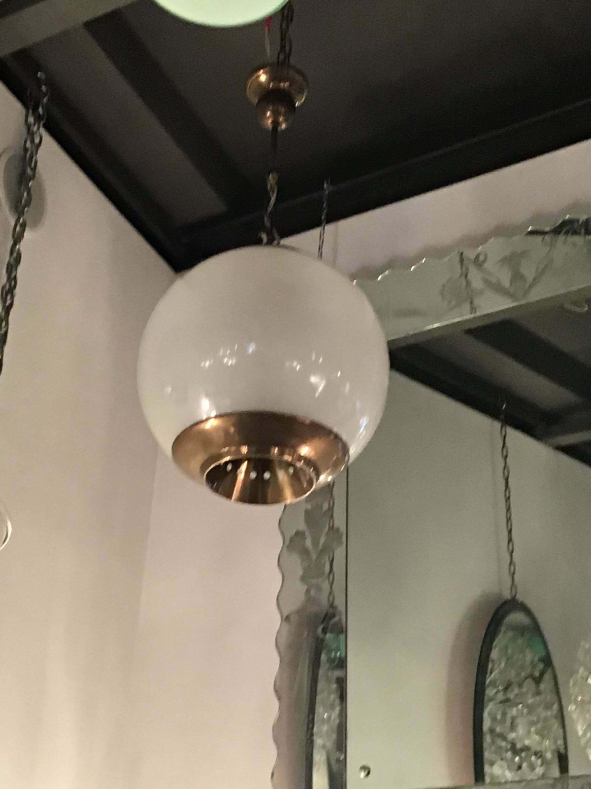 Luigi Caccia Dominioni Azucena Chandelier Brass Glass 1952 Italy photo 5435.0