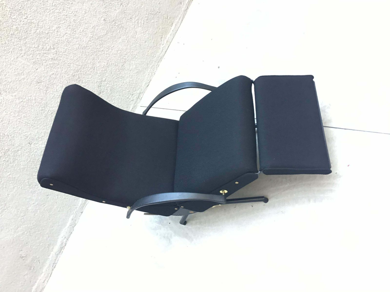 Osvaldo Borsani P40 Chaise Long Tecno Iron Brass Cloth 1955 Italy photo buy