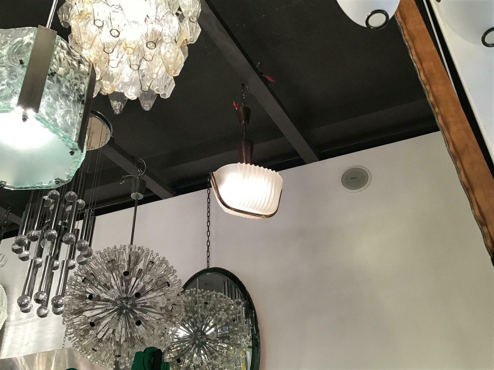 photo for sale Seguso Chandelier Brass Glass 1930 Italy