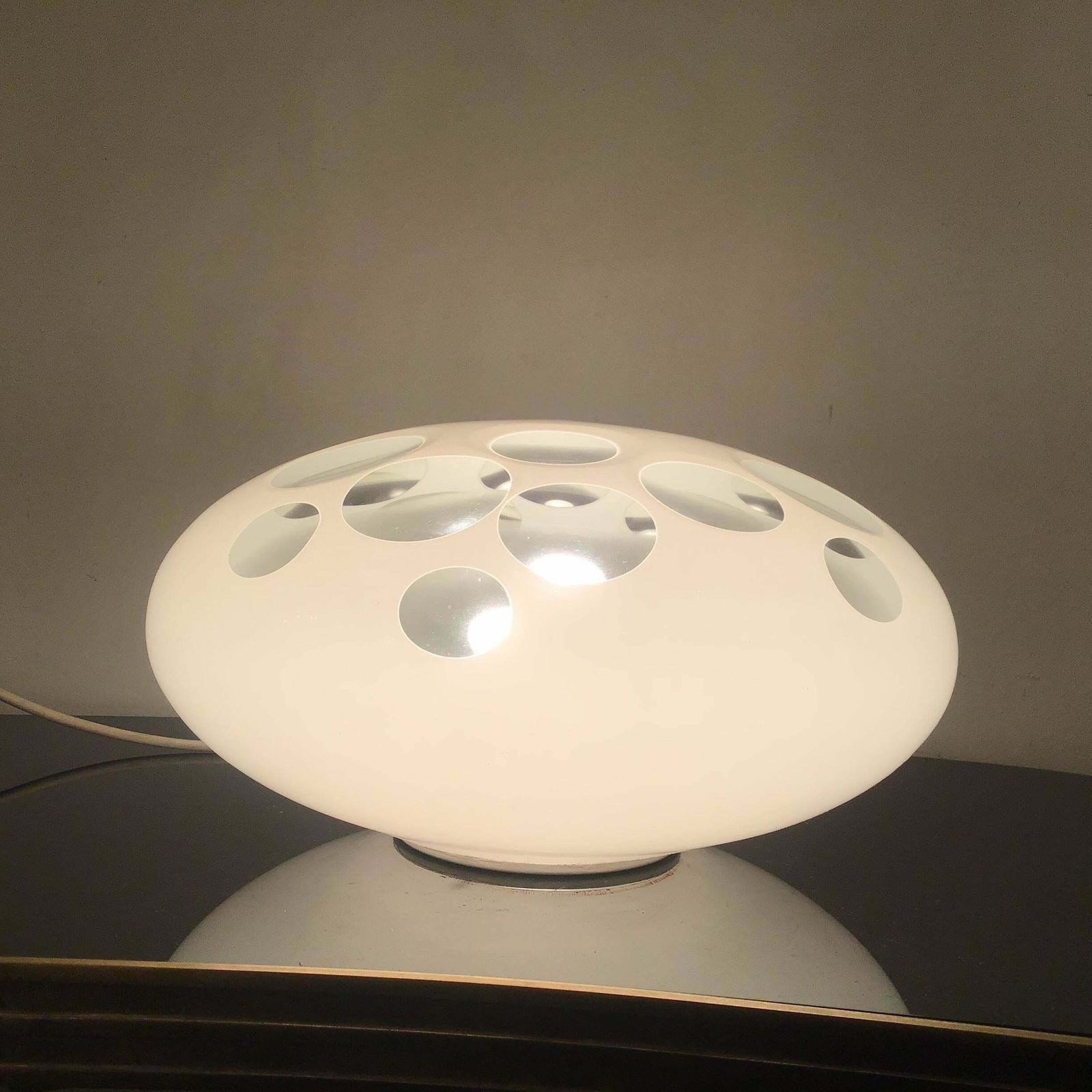 Lighting Carlo Nason Table Lamp Murano Glass Metal 1968 Italy photo